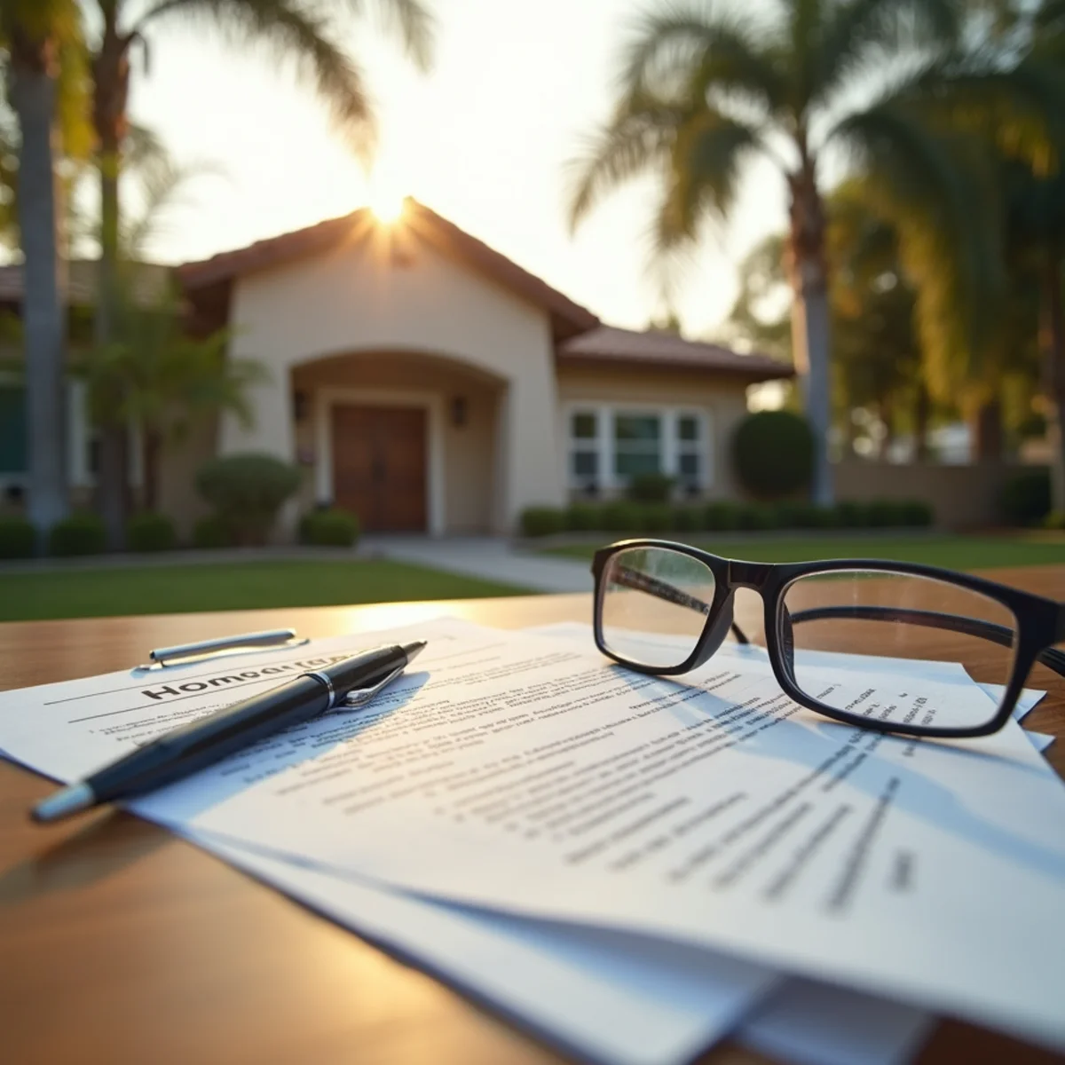 California homeowner reviewing a water damage insurance policy at a kitchen table