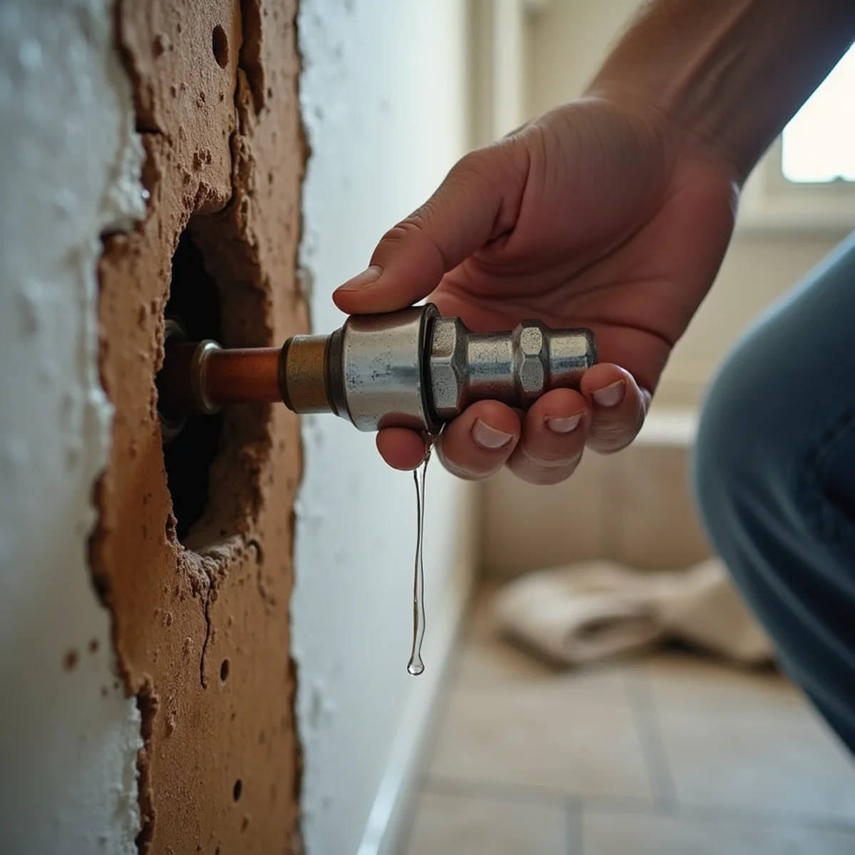 Burst Pipe Emergency Cleanup in a Buena Park home — IICRC-certified technician at work