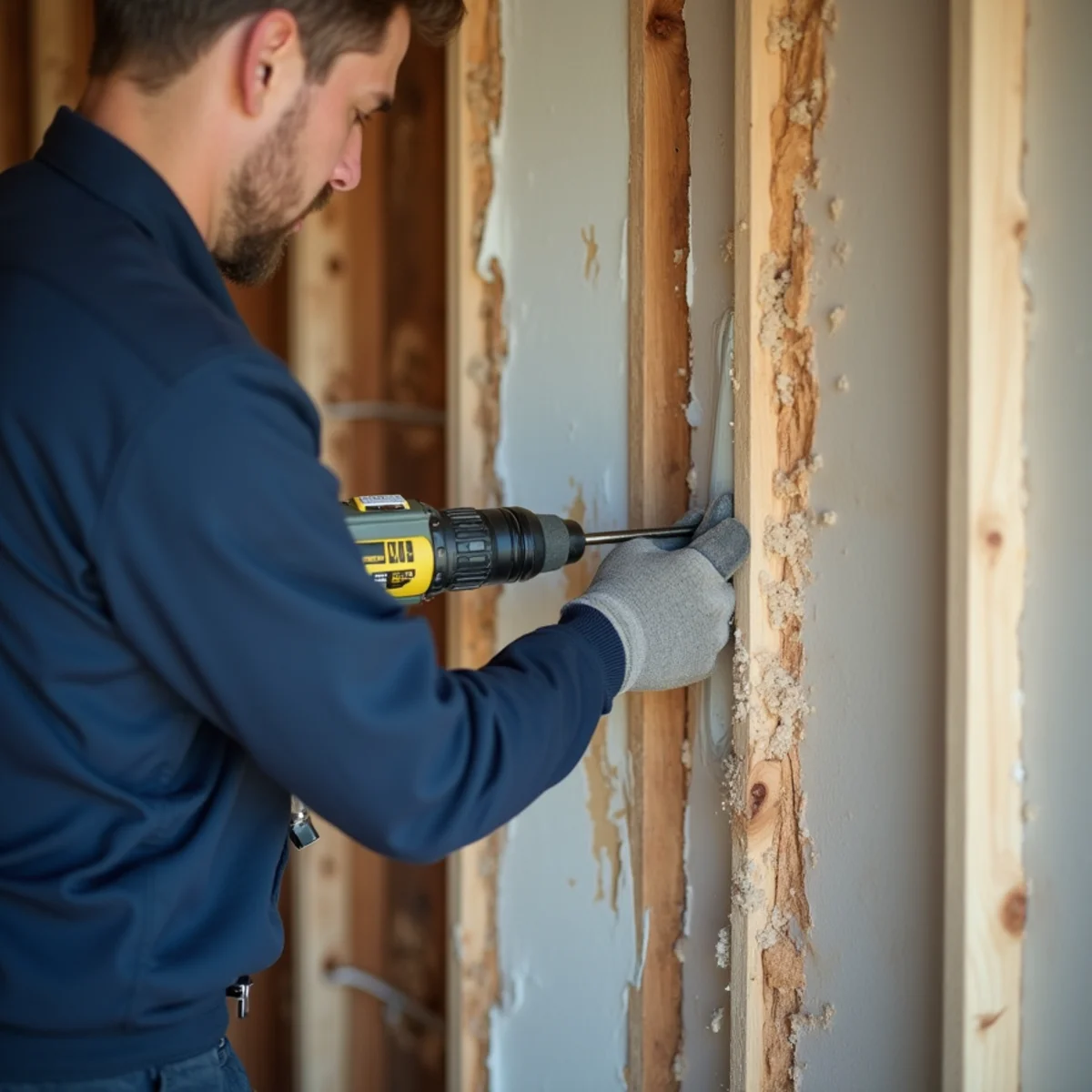 Drywall Water Damage Repair in a Buena Park home — IICRC-certified technician at work