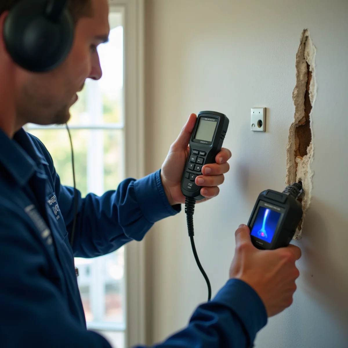 Leak Detection Services in a Buena Park home — IICRC-certified technician at work
