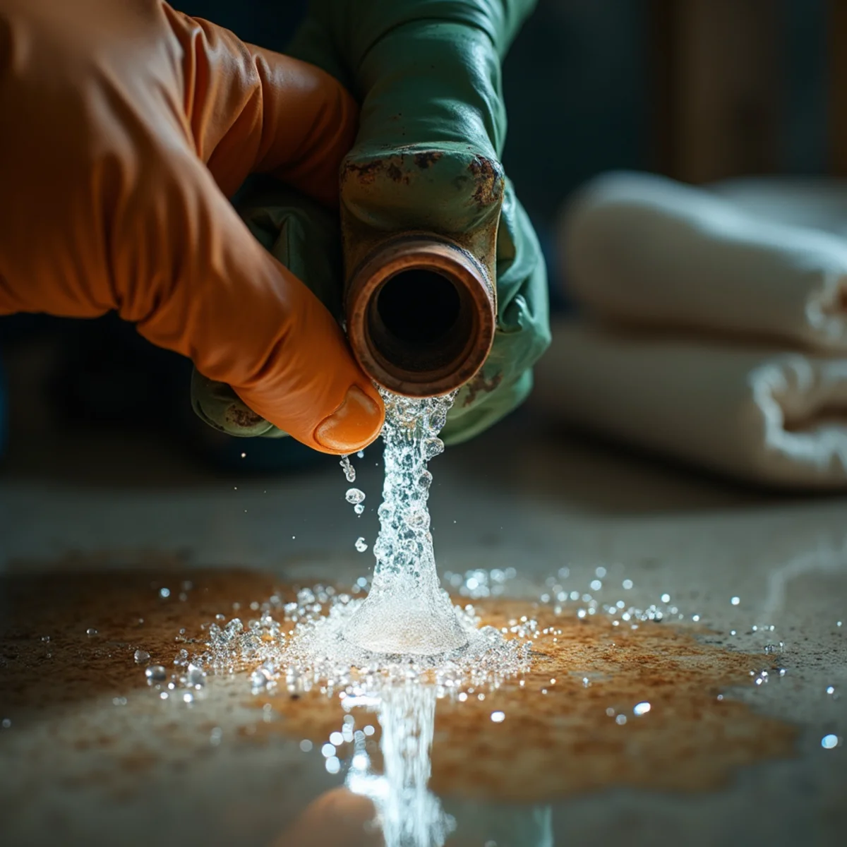 Copper Pipe Pinhole Leak Repair in a Buena Park home — IICRC-certified technician at work