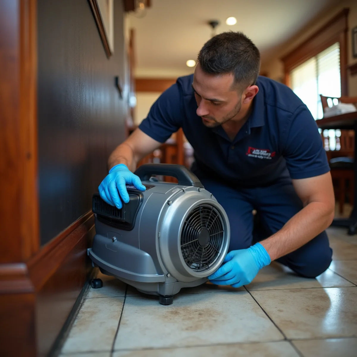 Restaurant & Retail Water Damage in a Buena Park home — IICRC-certified technician at work