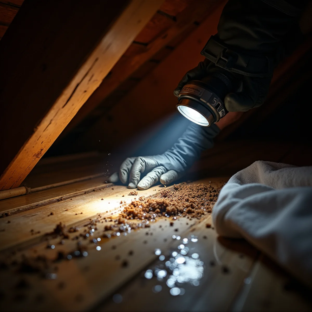 Roof Leak Water Damage Repair in a Buena Park home — IICRC-certified technician at work