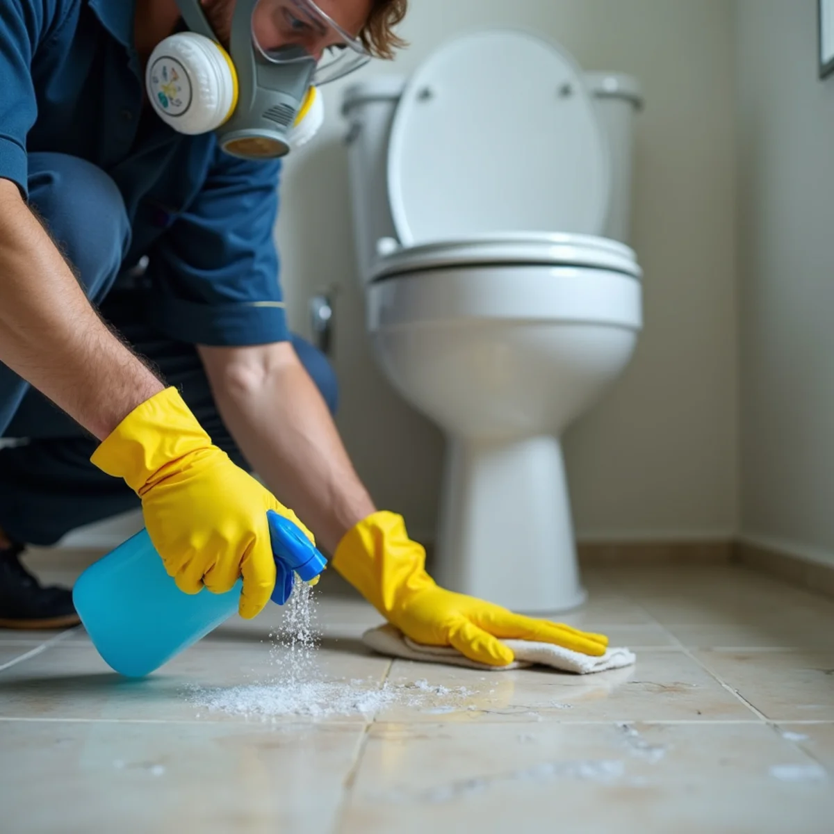 Sewage Cleanup in a Buena Park home — IICRC-certified technician at work