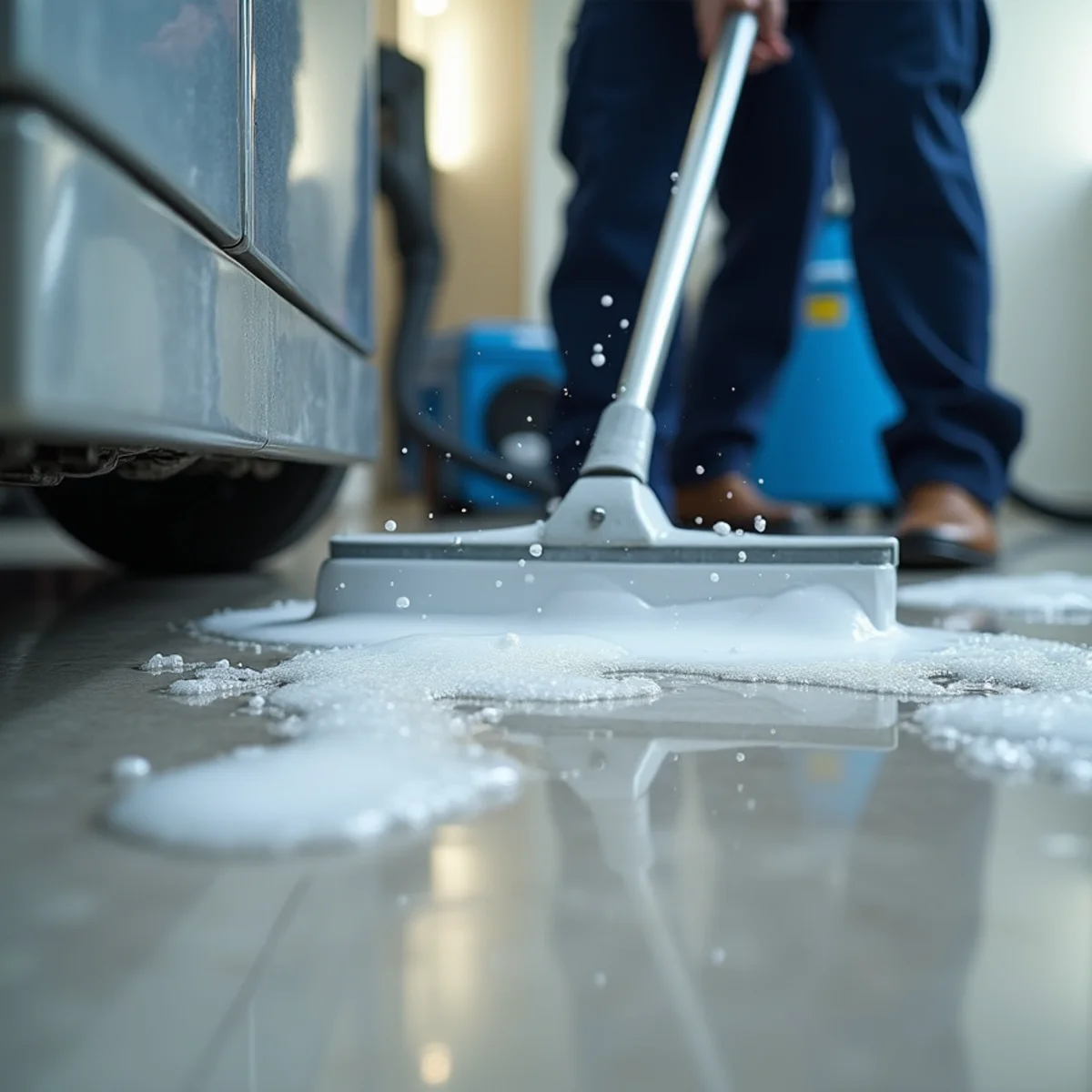 Washing Machine Overflow Cleanup in a Buena Park home — IICRC-certified technician at work