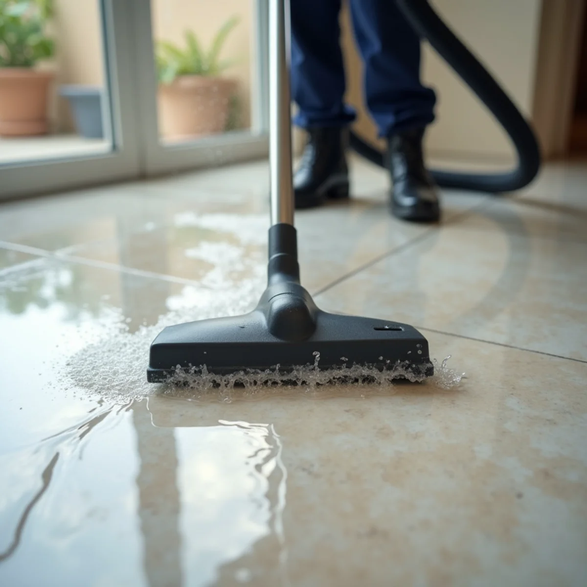 Water Extraction & Removal in a Buena Park home — IICRC-certified technician at work